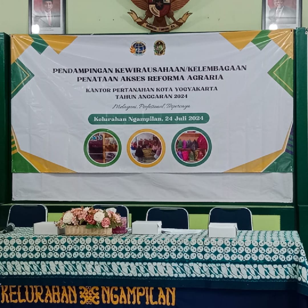 Pendampingan Kewirausahaan/Kelembagaan Penerima Akses Reforma Agraria Tahun 2024 Kelurahan Ngampilan